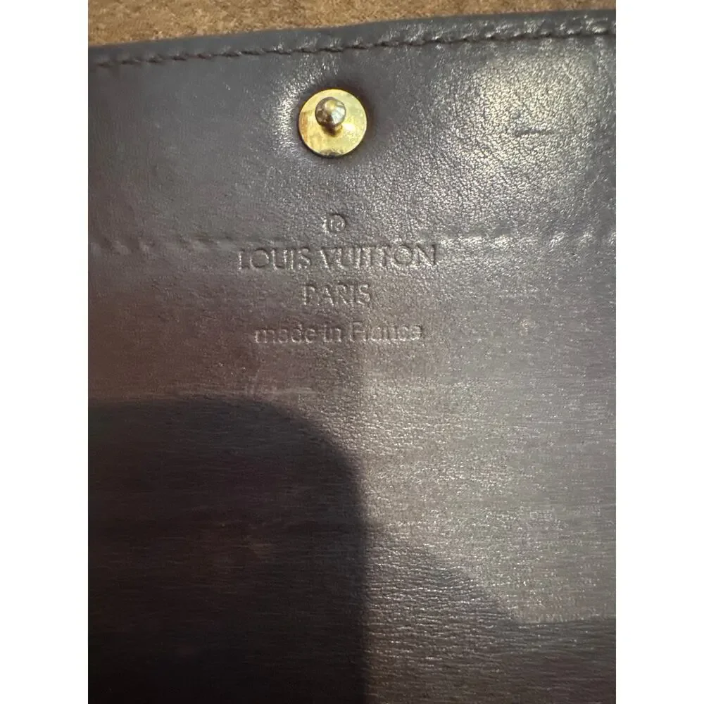 Louis Vuitton Monogram Vernis Sarah Wallet Amarante